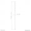 Neomounts FPMA-CP150Negro barra de extensión para soporte de techo de TV - altura 150 cm