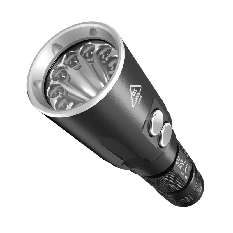 Linterna de mano Nitecore DL20 LED 1000 lm, 9 h de autonomía, negra, 135,5 g
