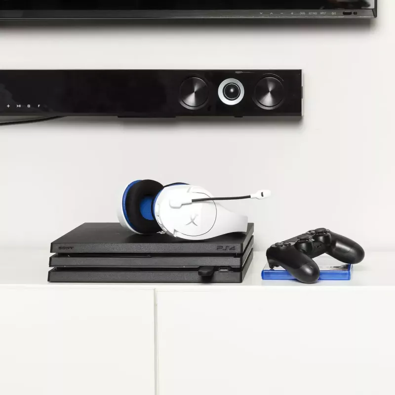 HyperX Cloud Stinger Core – Auriculares gaming inalámbricos (blanco-azul) – PS5-PS4