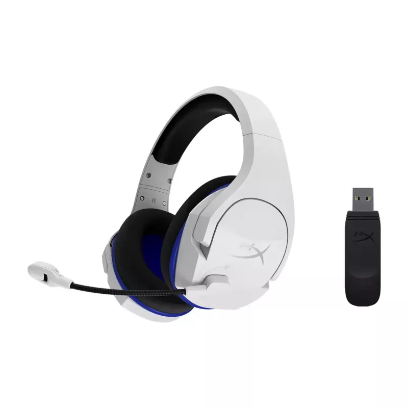 HyperX Cloud Stinger Core – Auriculares gaming inalámbricos (blanco-azul) – PS5-PS4