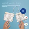 Teclado ergonómico R-Go Tools R-Go Split Break con software de pausas, teclado ergonómico dividido, QWERTY (US), Bluetooth, blanco