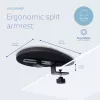 Reposabrazos R-Go Tools R-Go Split, reposabrazos ergonómico de dos piezas, ajustable, simétrico, con Softfoam, negro