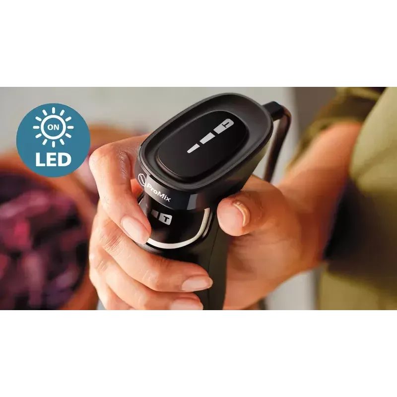 Batidora de mano Philips HR2685/00 1200 W, bol de 1,7 L, 2 velocidades, ProMix, negra