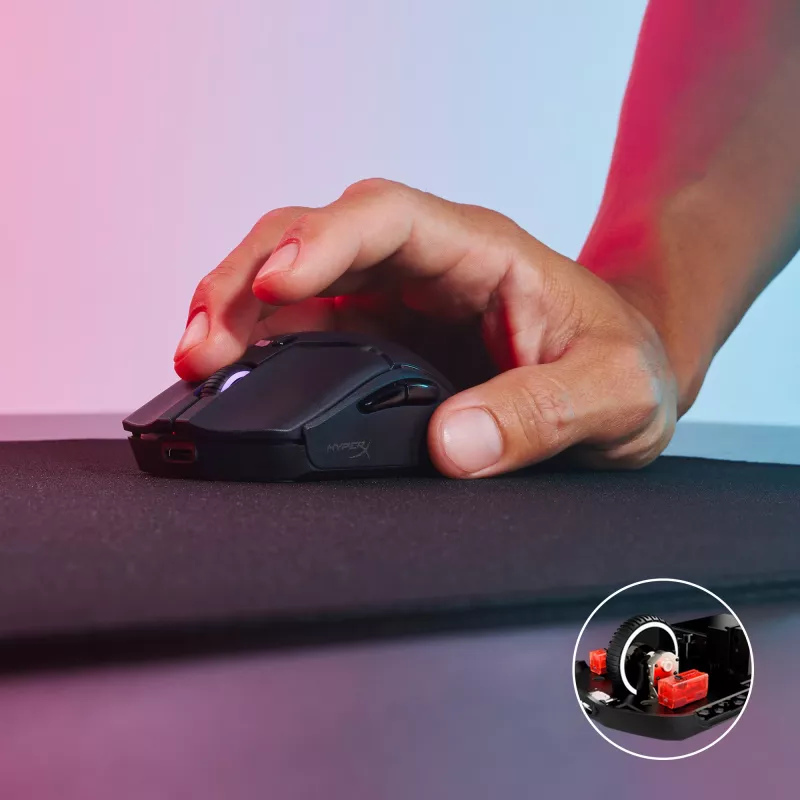 Ratón gaming inalámbrico HyperX Pulsefire Haste 2 Mini, negro