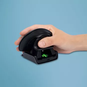 Ratón ergonómico R-Go Tools R-Go Twister, con software de pausas, ratón ambidiestro para ambas manos, plegable, Bluetooth y con cable
