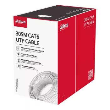 Cable de red Dahua Technology PFM920I-6UN-C-V2 Blanco 305 m Cat6 U/UTP (UTP)