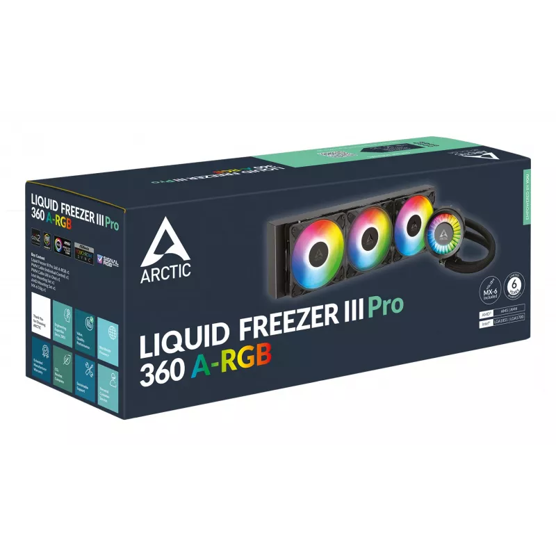 ARCTIC Liquid Freezer III Pro 360 A-RGB - Refrigeración líquida todo en uno para CPU multicompatible con A-RGB