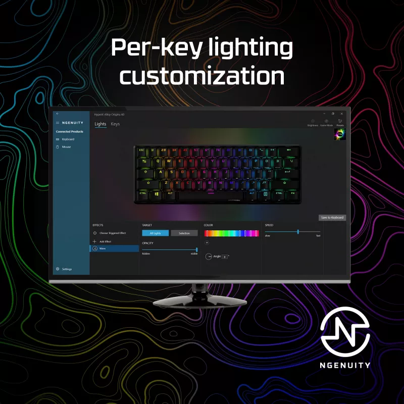HyperX Alloy Origins 60 – Teclado gaming mecánico – HX Red (distribución US)