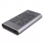 Caja para SSD M.2 NVMe dual Lindy USB 3.2 Gen 2x2 con función de clonación