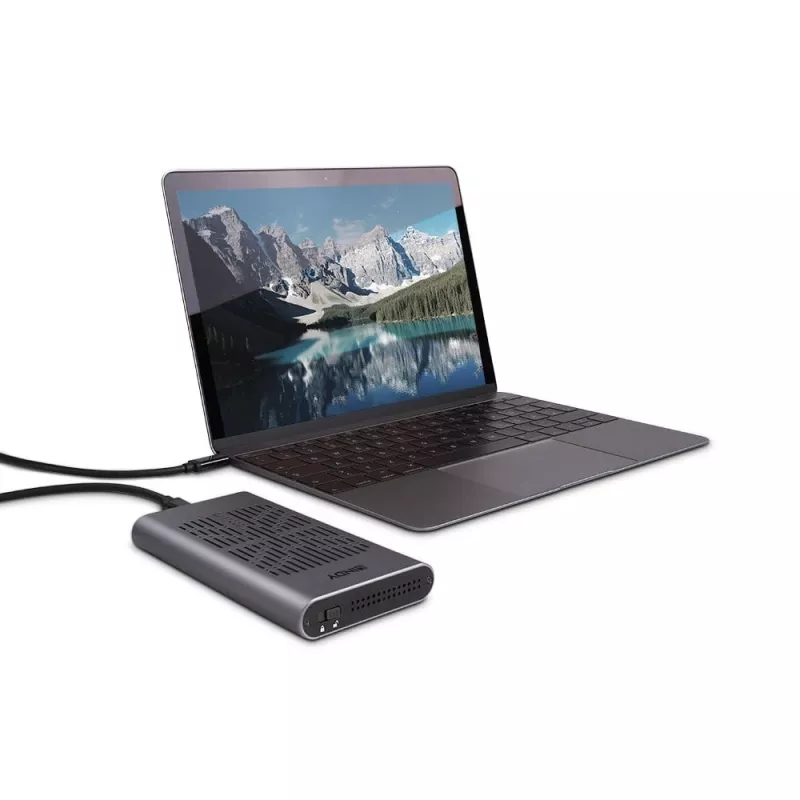 Caja para SSD M.2 NVMe dual Lindy USB 3.2 Gen 2x2 con función de clonación