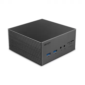 Estación de acoplamiento para portátil Lindy DST-Pro 101, USB-C con soporte 4K y fuente de alimentación de 100W