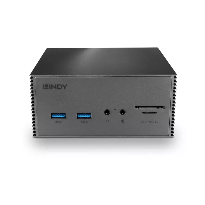 Estación de acoplamiento para portátil Lindy DST-Pro 101, USB-C con soporte 4K y fuente de alimentación de 100W