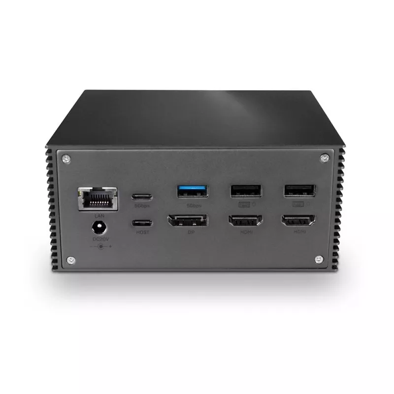 Estación de acoplamiento para portátil Lindy DST-Pro 101, USB-C con soporte 4K y fuente de alimentación de 100W