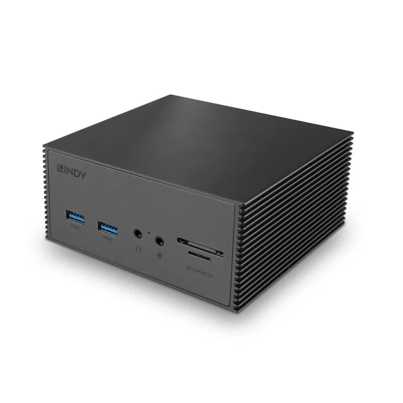 Estación de acoplamiento para portátil Lindy DST-Pro 101, USB-C con soporte 4K y fuente de alimentación de 100W
