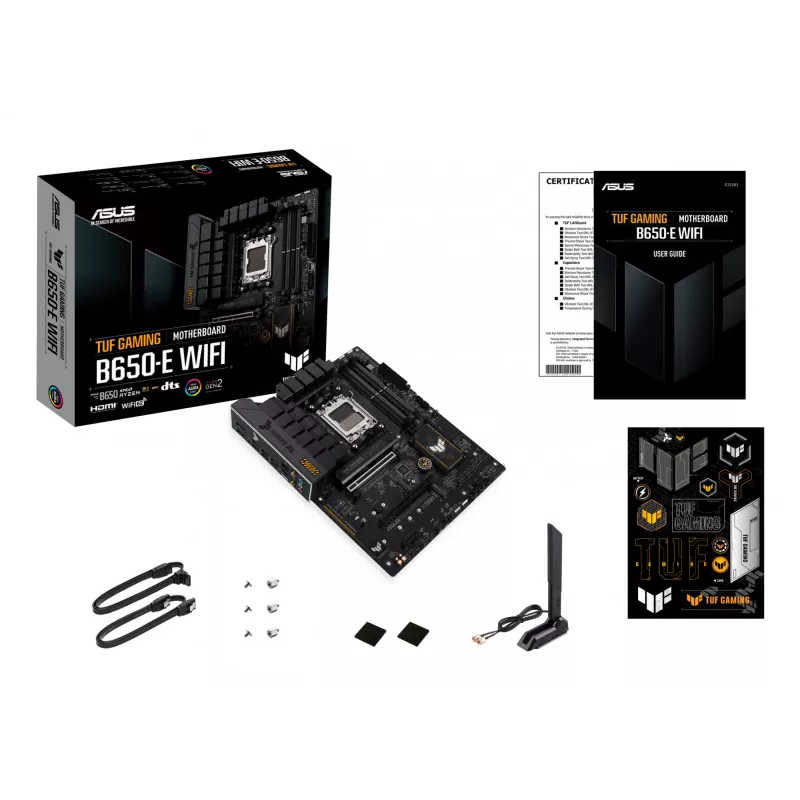 Placa base ASUS TUF GAMING B650-E WIFI ATX Socket AM5 DDR5 4x DIMM 192GB Wi‑Fi 6E Bluetooth 5.3 3x M.2 2.5Gb LAN