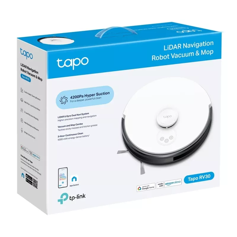 Robot aspirador y fregasuelos con navegación LiDAR TP-Link Tapo
