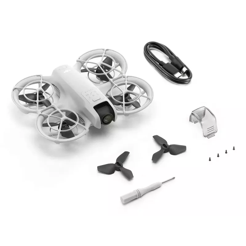 Dron ligero DJI Neo de 135g con cámara 4K Ultra HD, hasta 18 minutos de vuelo con una carga, sin mando