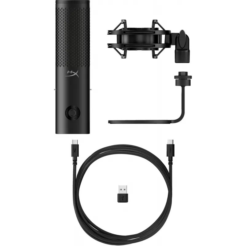 Micrófono USB HyperX QuadCast 2 S (negro), micrófono de mesa, -8 dB, 20 - 20000 Hz, 1 Ω, con cable, USB