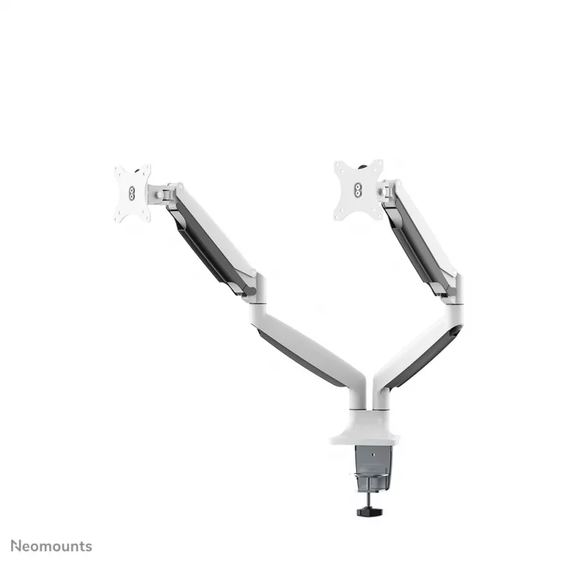 Soporte de monitor Neomounts NM-D750DWHITE 10-32 inch - brazo de gas, pinza de mesa/paso de mesa, 9 kg, 25,4 cm (10 inch), 81,3 cm (32 inch), 100 x 100 mm, blanco