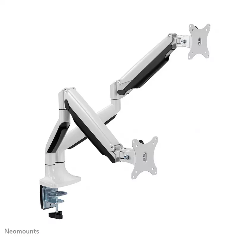 Soporte de monitor Neomounts NM-D750DWHITE 10-32 inch - brazo de gas, pinza de mesa/paso de mesa, 9 kg, 25,4 cm (10 inch), 81,3 cm (32 inch), 100 x 100 mm, blanco