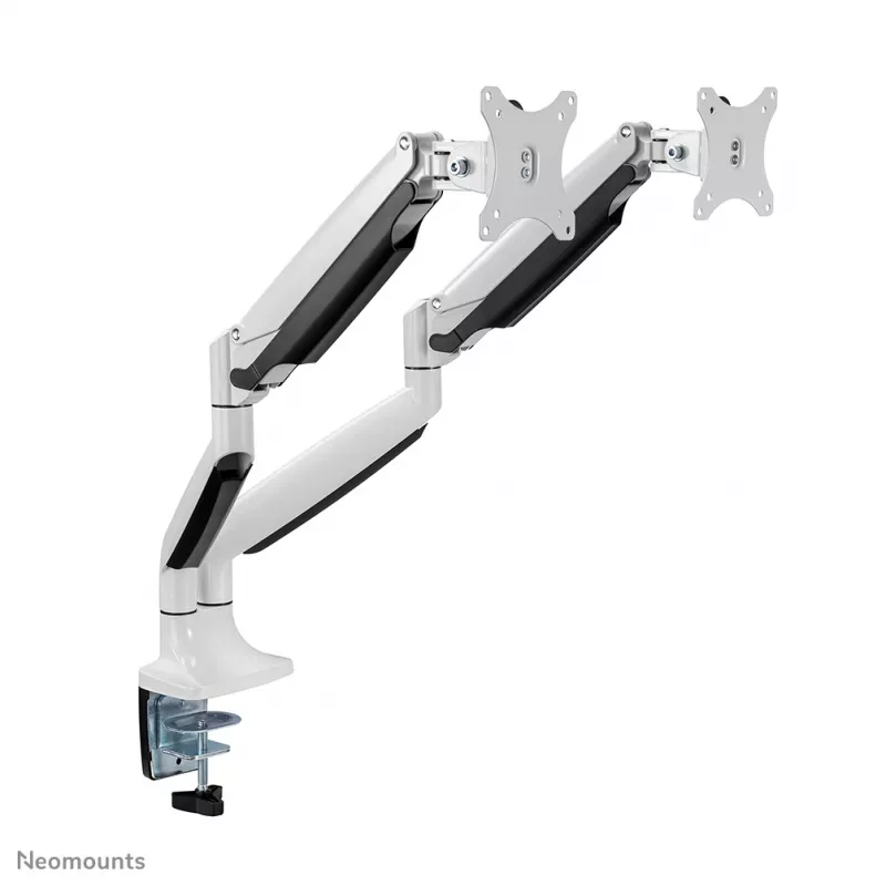 Soporte de monitor Neomounts NM-D750DWHITE 10-32 inch - brazo de gas, pinza de mesa/paso de mesa, 9 kg, 25,4 cm (10 inch), 81,3 cm (32 inch), 100 x 100 mm, blanco