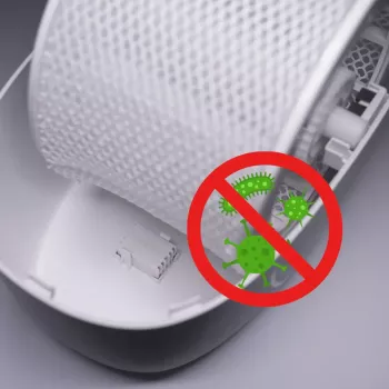 Purificador y humidificador de aire de suelo Stylies ANTARES — depósito de 6 litros, 10 W, 1,42 kg, blanco