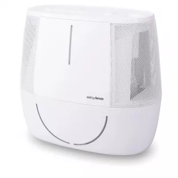 Purificador y humidificador de aire de suelo Stylies ANTARES — depósito de 6 litros, 10 W, 1,42 kg, blanco
