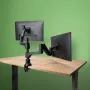 Soporte para monitor R-Go Tools R-Go Caparo Dual, para dos monitores, altura ajustable con resorte de gas, capacidad de carga 3-9 kg, 100% circular, negro