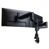 Soporte para monitor R-Go Tools R-Go Caparo Dual, para dos monitores, altura ajustable con resorte de gas, capacidad de carga 3-9 kg, 100% circular, negro