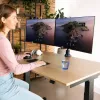 Soporte para monitor R-Go Tools R-Go Caparo Dual, para dos monitores, altura ajustable con resorte de gas, capacidad de carga 3-9 kg, 100% circular, negro