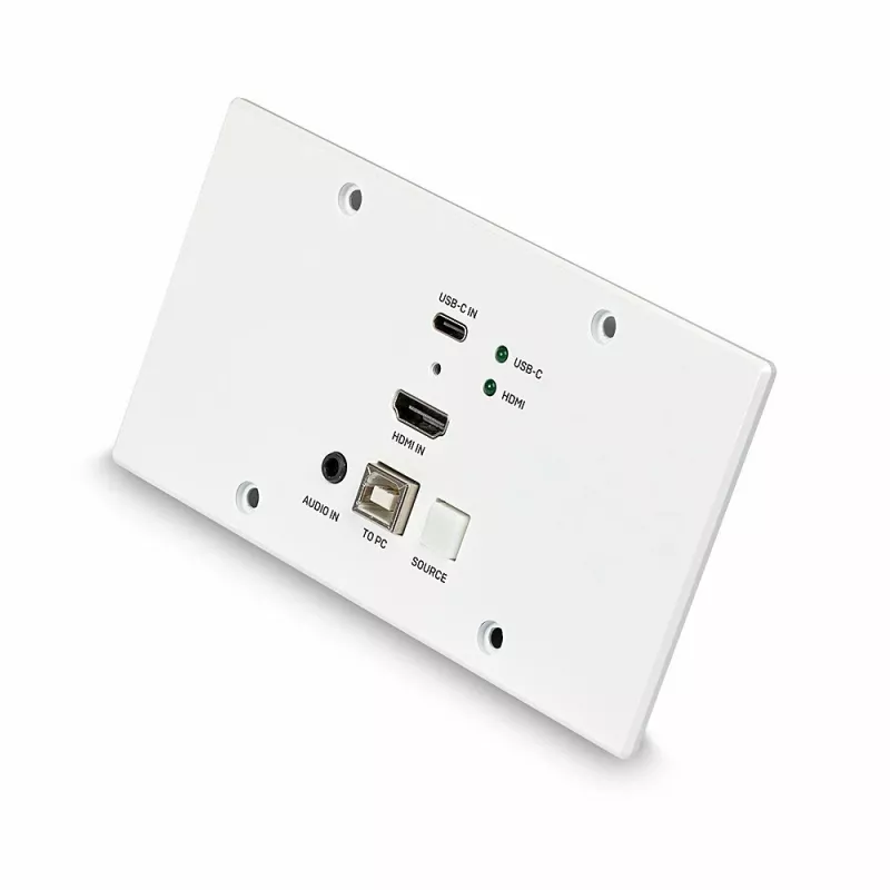 Lindy 150m Cat.6 HDMI 4K60 y Type-C HDBaseT placa de pared EU extensor KVM, transmisor