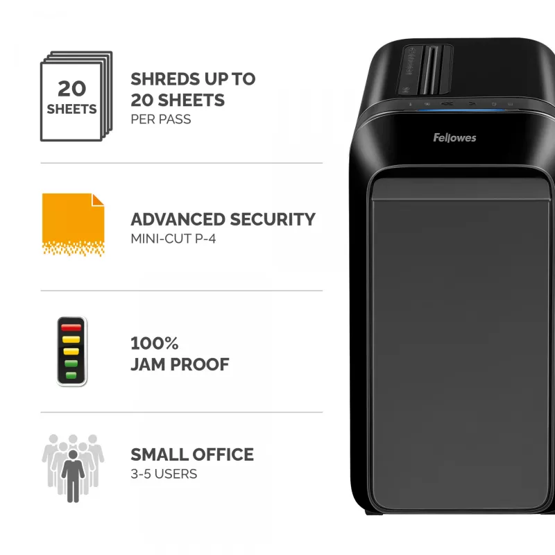 Destructora de documentos Fellowes LX Series Powershred LX220 65 dB negra