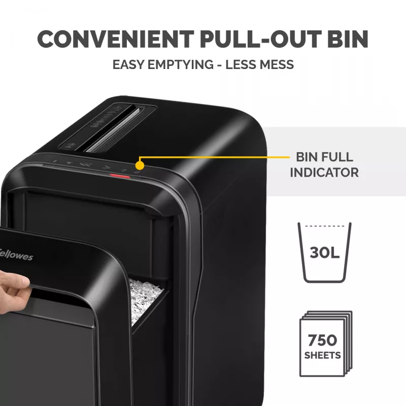 Destructora de documentos Fellowes LX Series Powershred LX220 65 dB negra