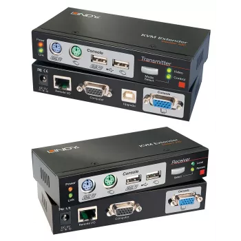 Extensor KVM Lindy 300m CAT5 Combo, USB y VGA