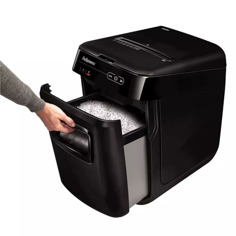 Fellowes AutoMax 200M destructora de documentos microcorte negra