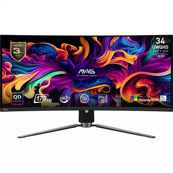 Monitor MSI MAG 341CQP QD-OLED 34 pulgadas UltraWide QHD 3440×1440, 21:9, 0,03 ms, USB-Hub, VESA, regulable en altura