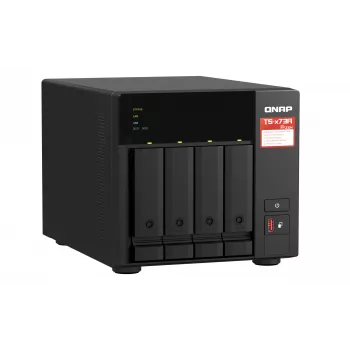 QNAP TS-473A NAS Torre Ryzen Embedded V1500B 8 GB DDR4 0 TB QNAP Turbo System negro