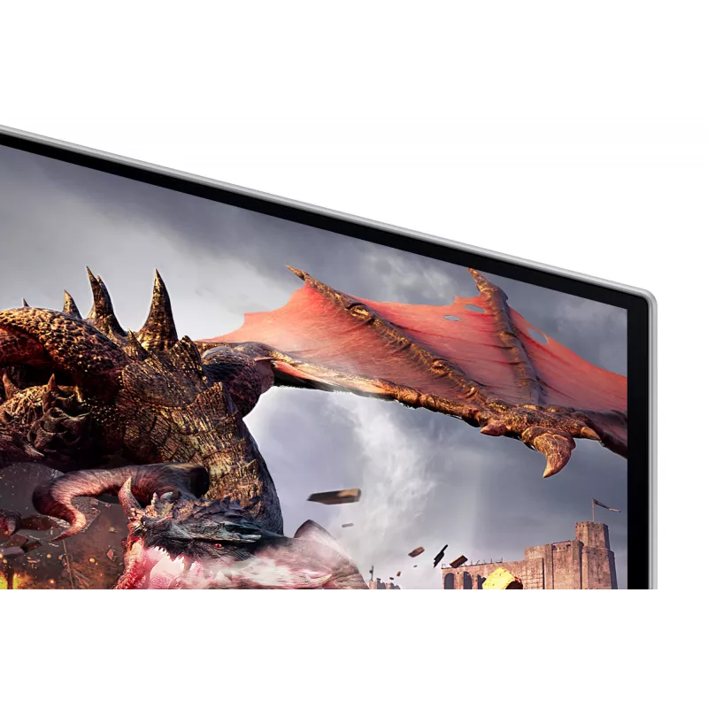 Samsung Odyssey OLED G8 G80SD LS32DG802SUXDU monitor gaming, 32 pulgadas (81,3 cm) OLED, 4K UHD 3840 x 2160, 240 Hz, 0,03 ms, HDR10, 2x HDMI, DisplayPort, hub USB 3.0, altura ajustable, pivote, plateado