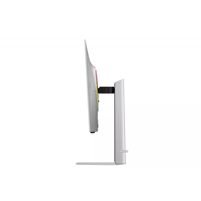 Samsung Odyssey OLED G8 G80SD LS32DG802SUXDU monitor gaming, 32 pulgadas (81,3 cm) OLED, 4K UHD 3840 x 2160, 240 Hz, 0,03 ms, HDR10, 2x HDMI, DisplayPort, hub USB 3.0, altura ajustable, pivote, plateado