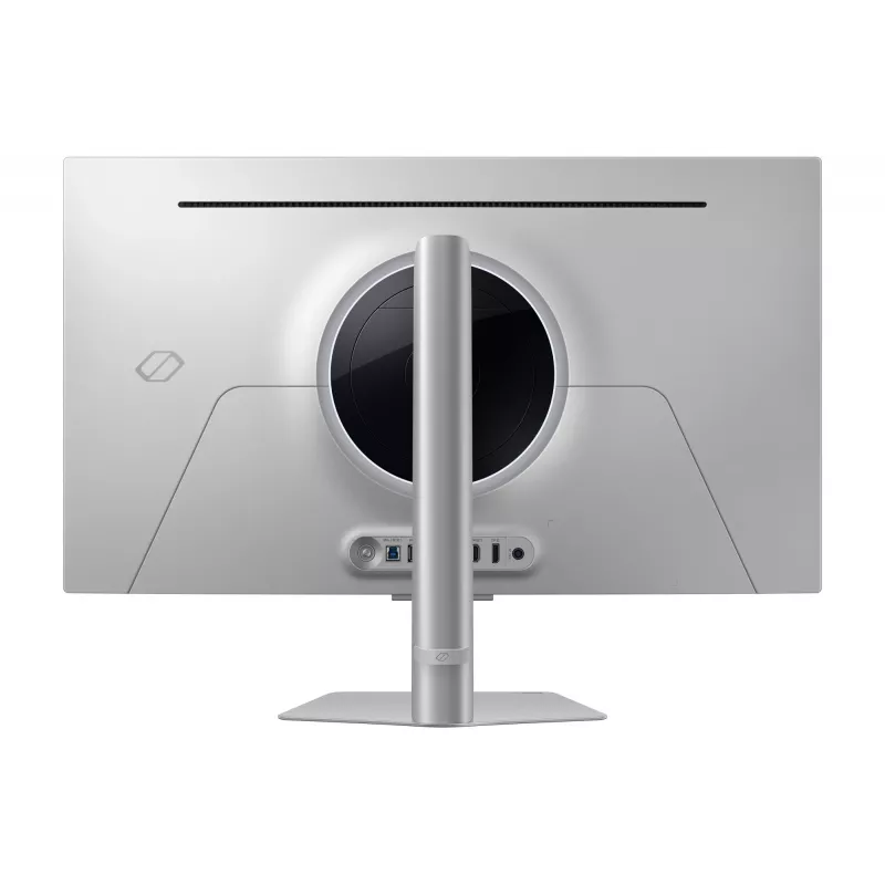 Samsung Odyssey OLED G8 G80SD LS32DG802SUXDU monitor gaming, 32 pulgadas (81,3 cm) OLED, 4K UHD 3840 x 2160, 240 Hz, 0,03 ms, HDR10, 2x HDMI, DisplayPort, hub USB 3.0, altura ajustable, pivote, plateado