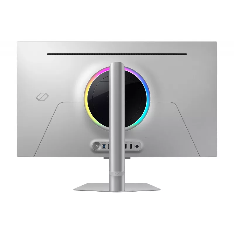 Samsung Odyssey OLED G8 G80SD LS32DG802SUXDU monitor gaming, 32 pulgadas (81,3 cm) OLED, 4K UHD 3840 x 2160, 240 Hz, 0,03 ms, HDR10, 2x HDMI, DisplayPort, hub USB 3.0, altura ajustable, pivote, plateado