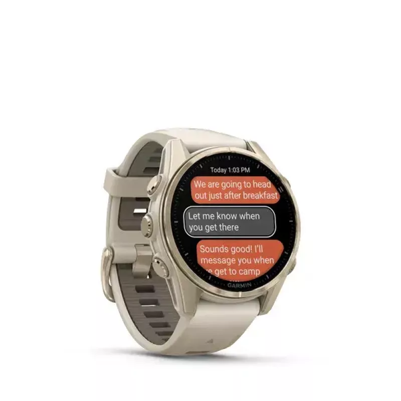 Garmin fenix 8 reloj inteligente, 43 mm, AMOLED de 1,3 pulgadas, Sapphire, Soft Gold