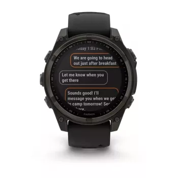 Sport-Smartwatch GARMIN fenix 8 Black – carcasa de 51 mm, cristal de zafiro, solar, GPS, 32 GB, 10 ATM, pantalla de 1,3