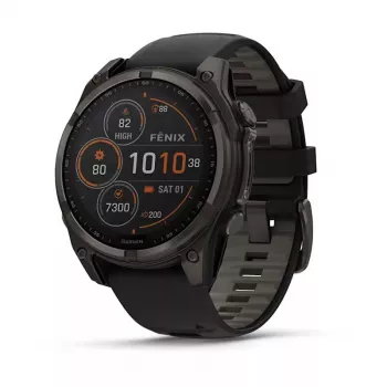 Sport-Smartwatch GARMIN fenix 8 Black – carcasa de 51 mm, cristal de zafiro, solar, GPS, 32 GB, 10 ATM, pantalla de 1,3