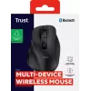 TRUST Fyda Office ratón inalámbrico ergonómico para diestros – RF + Bluetooth 5.2 – óptico 2400 DPI – 6 botones – negro