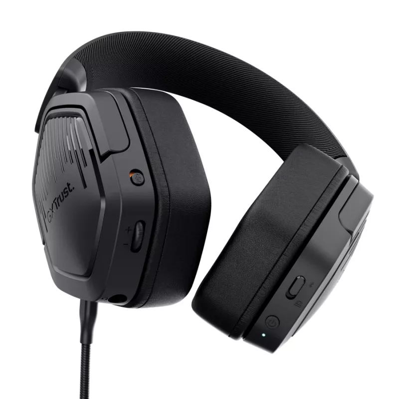 Trust GXT 493PS Carus auriculares gaming inalámbricos para PS5, over-ear, micrófono desmontable, USB-C / USB-A / 3,5 mm, 20–20000 Hz, 1,2 m, negros