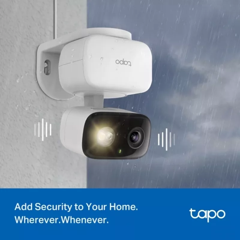 Cámara de vigilancia TP-LINK Tapo C206 – Uso interior/exterior 1080p HD, Giro e inclinación, Visión nocturna, Audio bidireccional