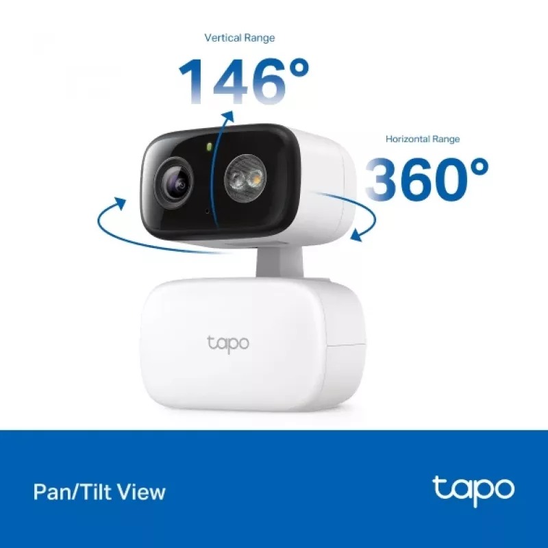 Cámara de vigilancia TP-LINK Tapo C206 – Uso interior/exterior 1080p HD, Giro e inclinación, Visión nocturna, Audio bidireccional