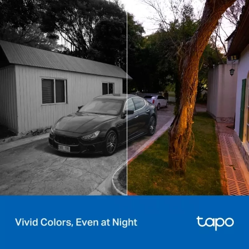 Cámara de vigilancia TP-LINK Tapo C206 – Uso interior/exterior 1080p HD, Giro e inclinación, Visión nocturna, Audio bidireccional