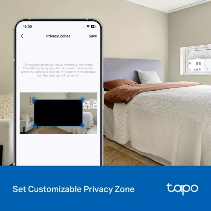 Cámara de vigilancia TP-LINK Tapo C206 – Uso interior/exterior 1080p HD, Giro e inclinación, Visión nocturna, Audio bidireccional